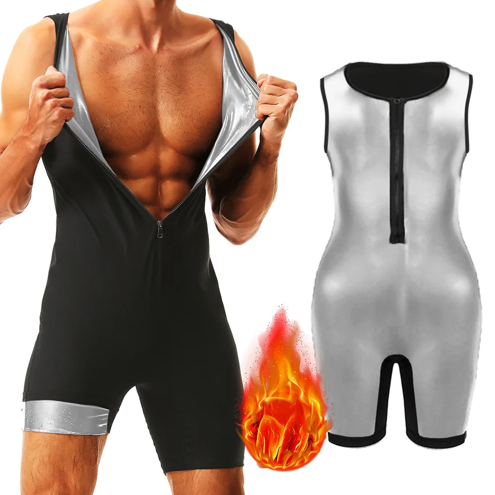 Mono Sauna para Hombre – Traje Sudoración para Gimnasio y Quema de Grasa