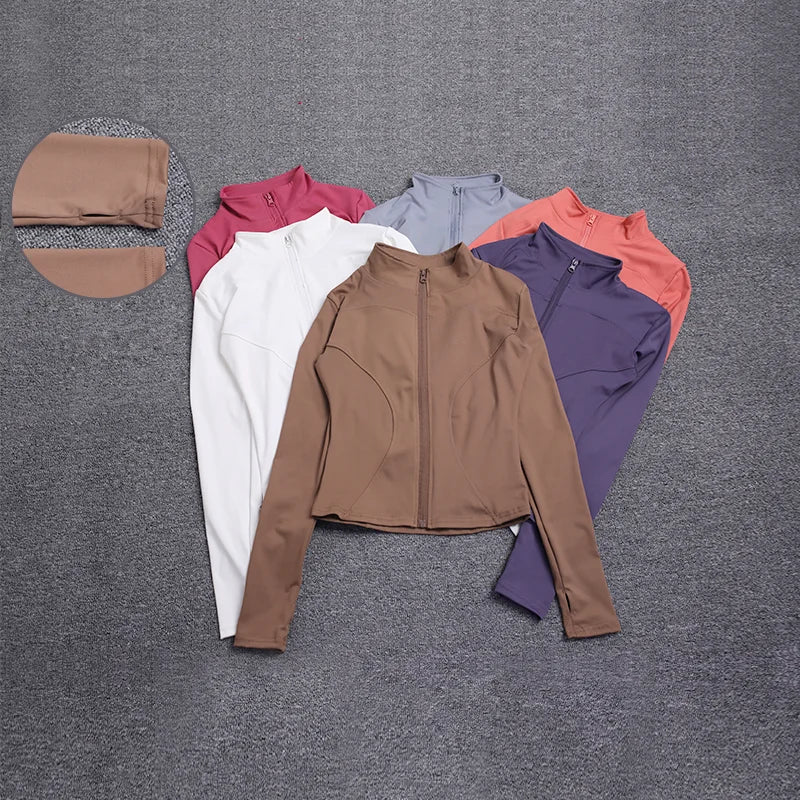 Chaqueta Deportiva Mujer – Manga Larga para Gym y Yoga