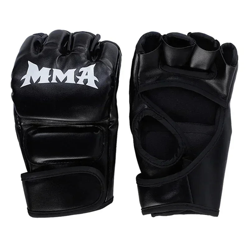 Guantes de Boxeo Profesionales de Medio Dedo – Entrenamiento UFC Sanda Saco de Boxeo