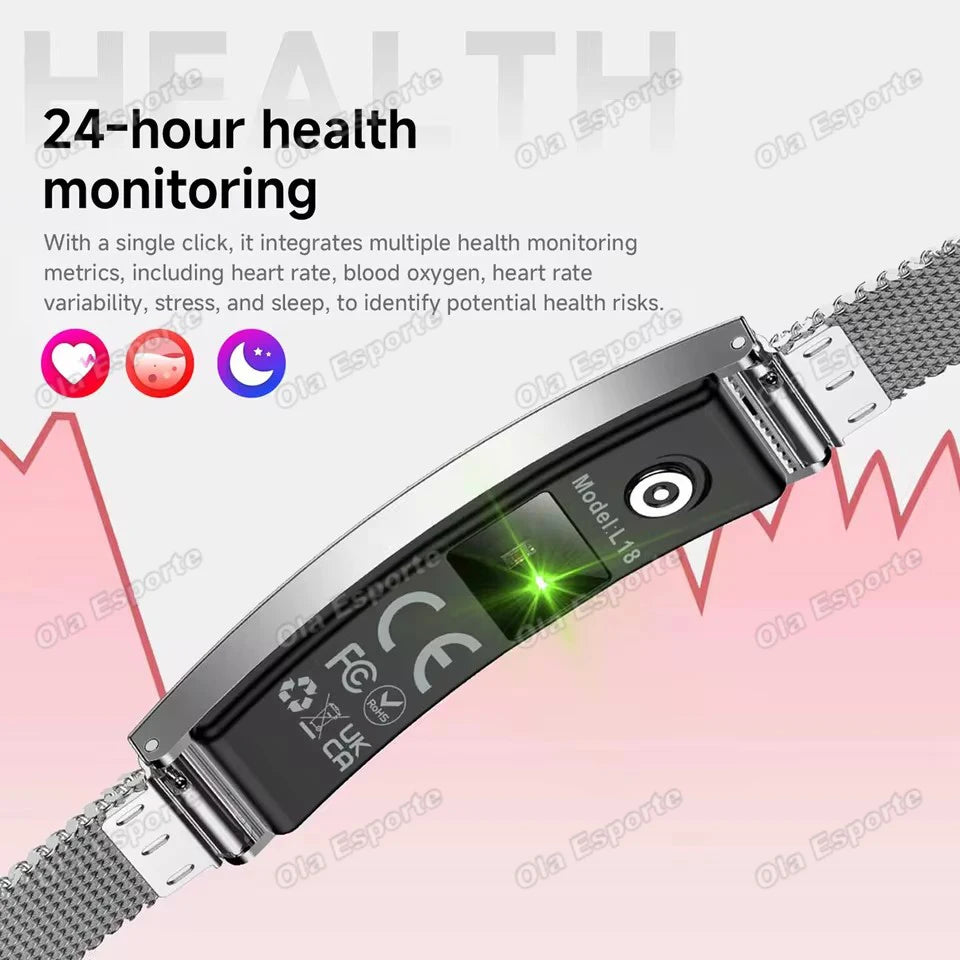 Pulsera Inteligente con Monitor de Ritmo Cardíaco – Resistente al Agua