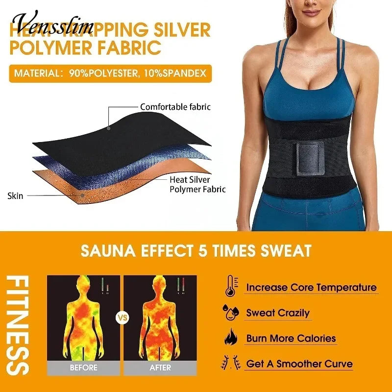 Faja Sauna para Mujer – Cinturón Reductor de Abdomen y Modelador Corporal