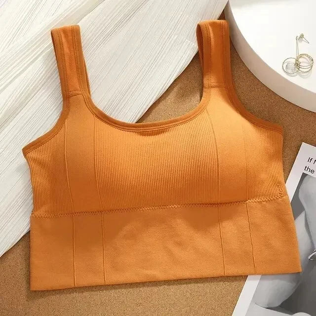 Top Deportivo Transpirable Sin Costuras para Mujer – Sujetador de Yoga y Gimnasio