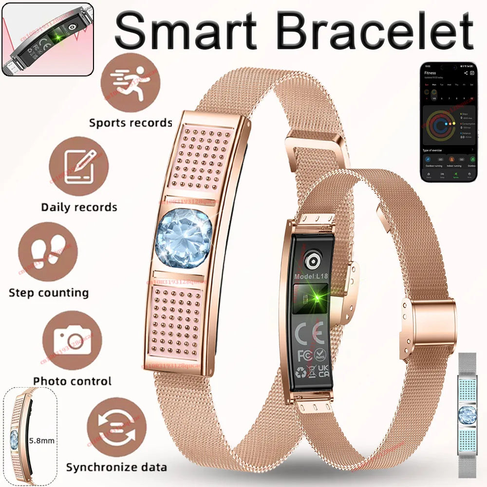 Pulsera Inteligente con Monitor de Ritmo Cardíaco – Resistente al Agua