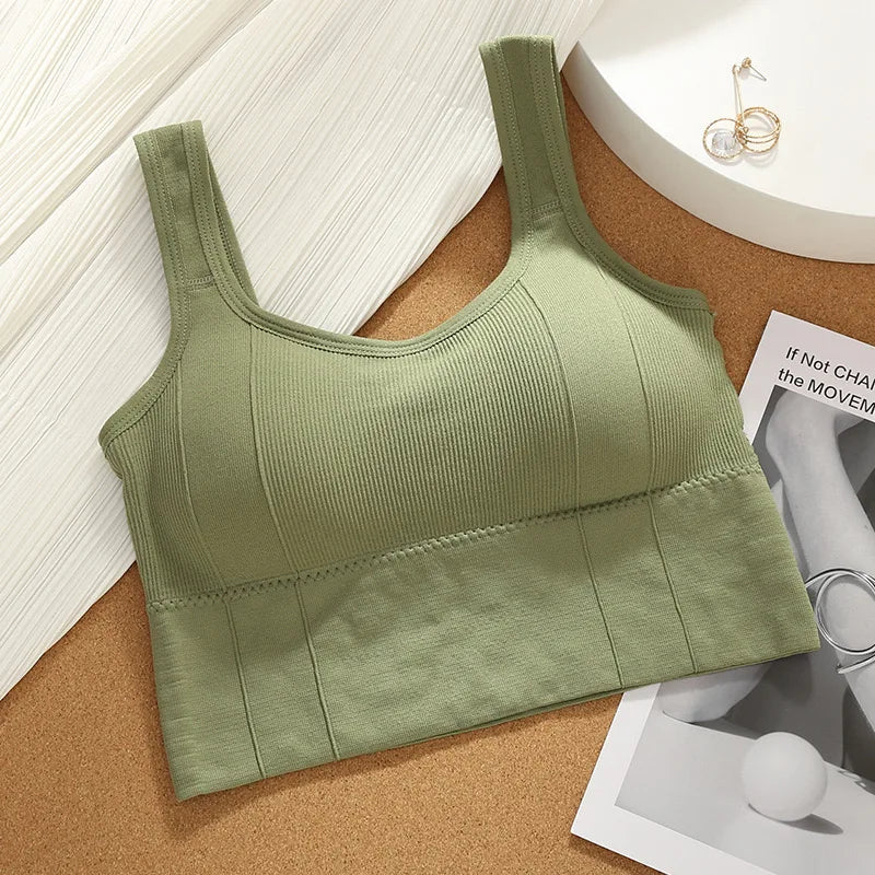 Top Deportivo Transpirable Sin Costuras para Mujer – Sujetador de Yoga y Gimnasio