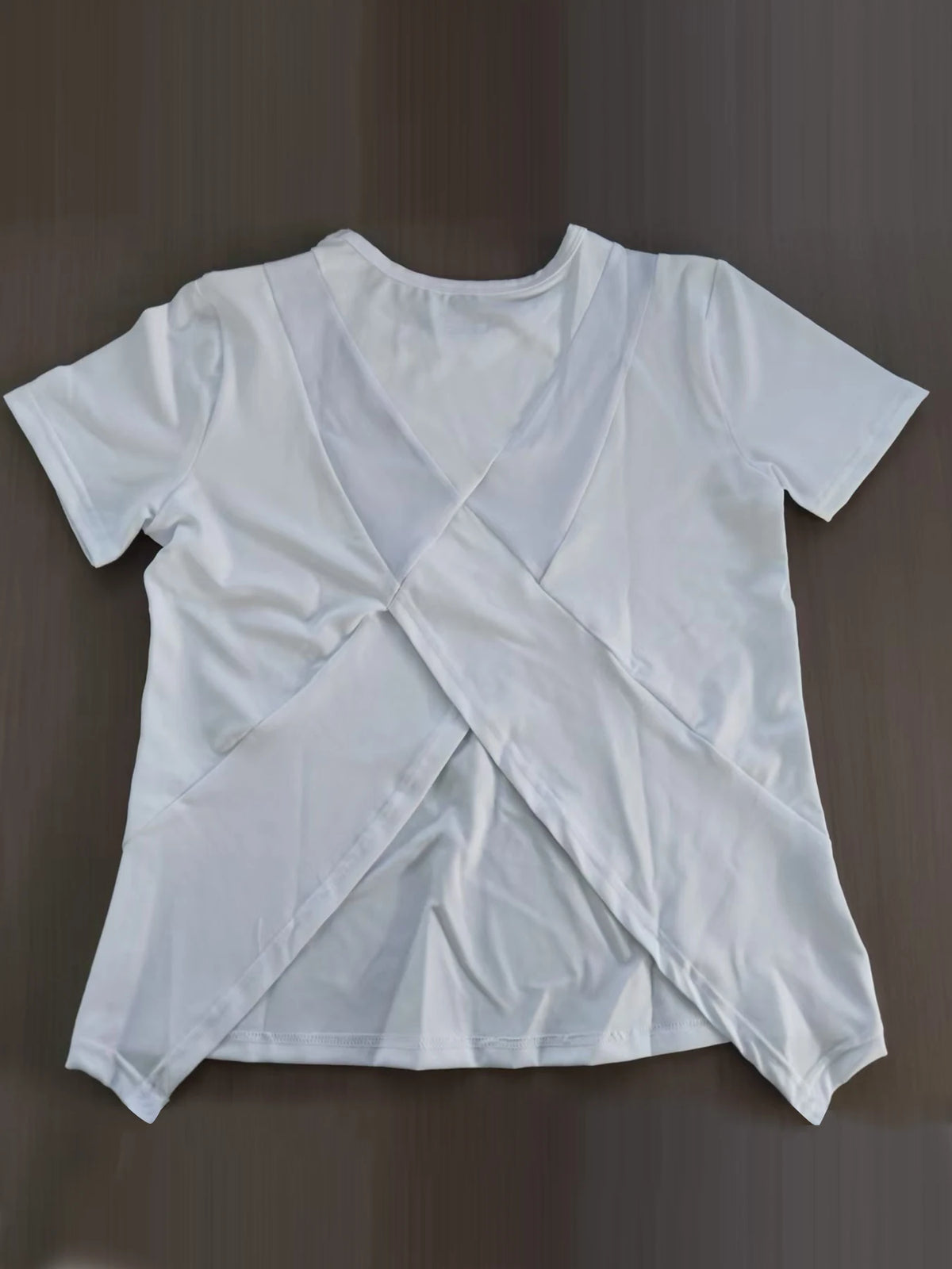 Camiseta Deportiva de Mujer para Yoga, Verano, Holgada, Transpirable, Secado Rápido, Espalda de Malla