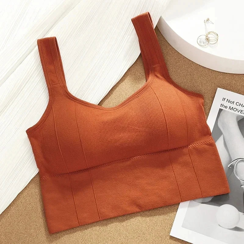 Top Deportivo Transpirable Sin Costuras para Mujer – Sujetador de Yoga y Gimnasio
