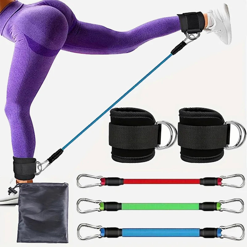 Set Bandas Elásticas con Tobilleras – Gimnasio en Casa