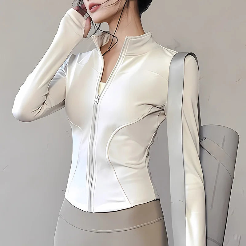 Chaqueta Deportiva de Secado Rápido para Mujer – Pilates y Running