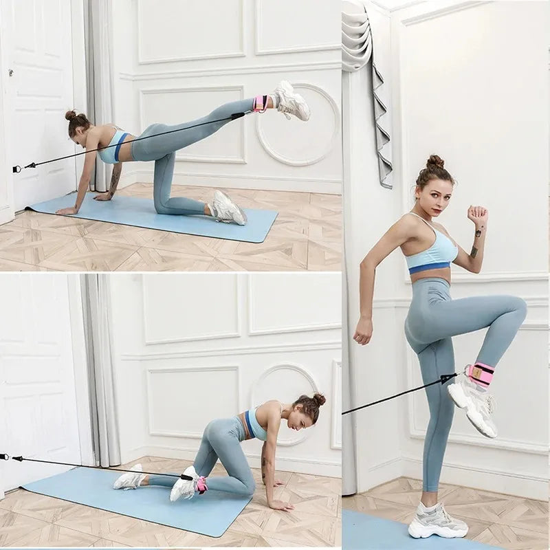 Set Bandas Elásticas con Tobilleras – Gimnasio en Casa
