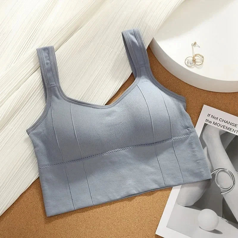 Top Deportivo Transpirable Sin Costuras para Mujer – Sujetador de Yoga y Gimnasio