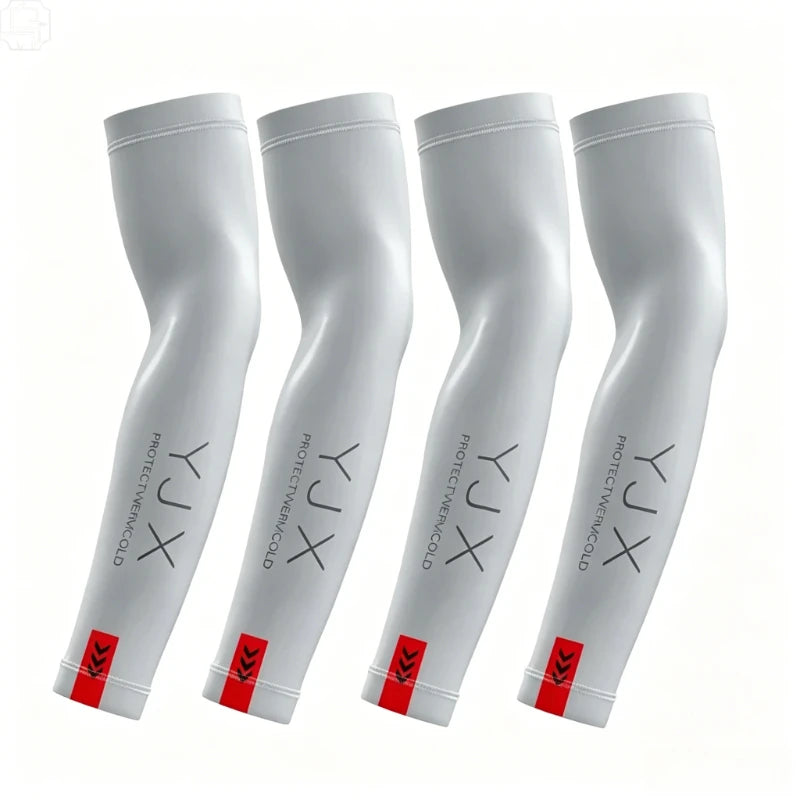 1Pair Summer Arm Sleeves for Running Outdoor Cycling Driving Breathable Ice Silk Elastic Sun Protection Men Women Arm Cover