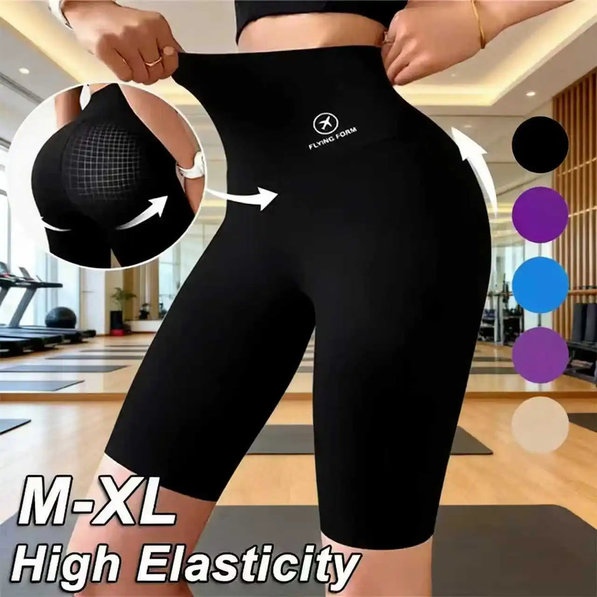 Shorts Deportivos de Cintura Alta para Mujer – Ciclismo, Running y Yoga