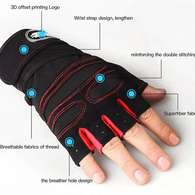 Guantes Deportivos Sin Dedos para Hombre y Mujer – Gimnasio Ciclismo Senderismo Boxeo