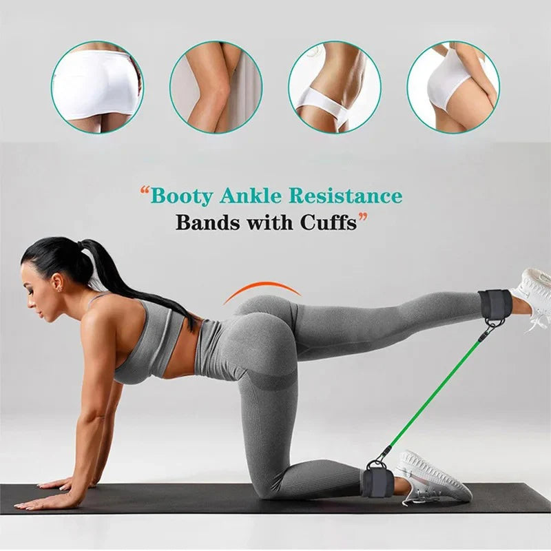 Set Bandas Elásticas con Tobilleras – Gimnasio en Casa