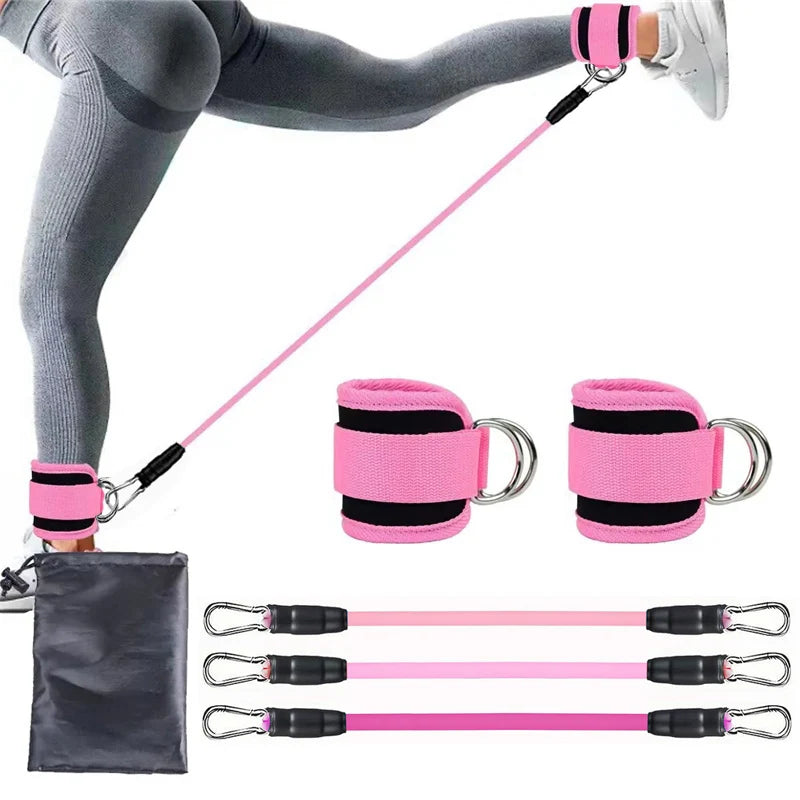 Set Bandas Elásticas con Tobilleras – Gimnasio en Casa