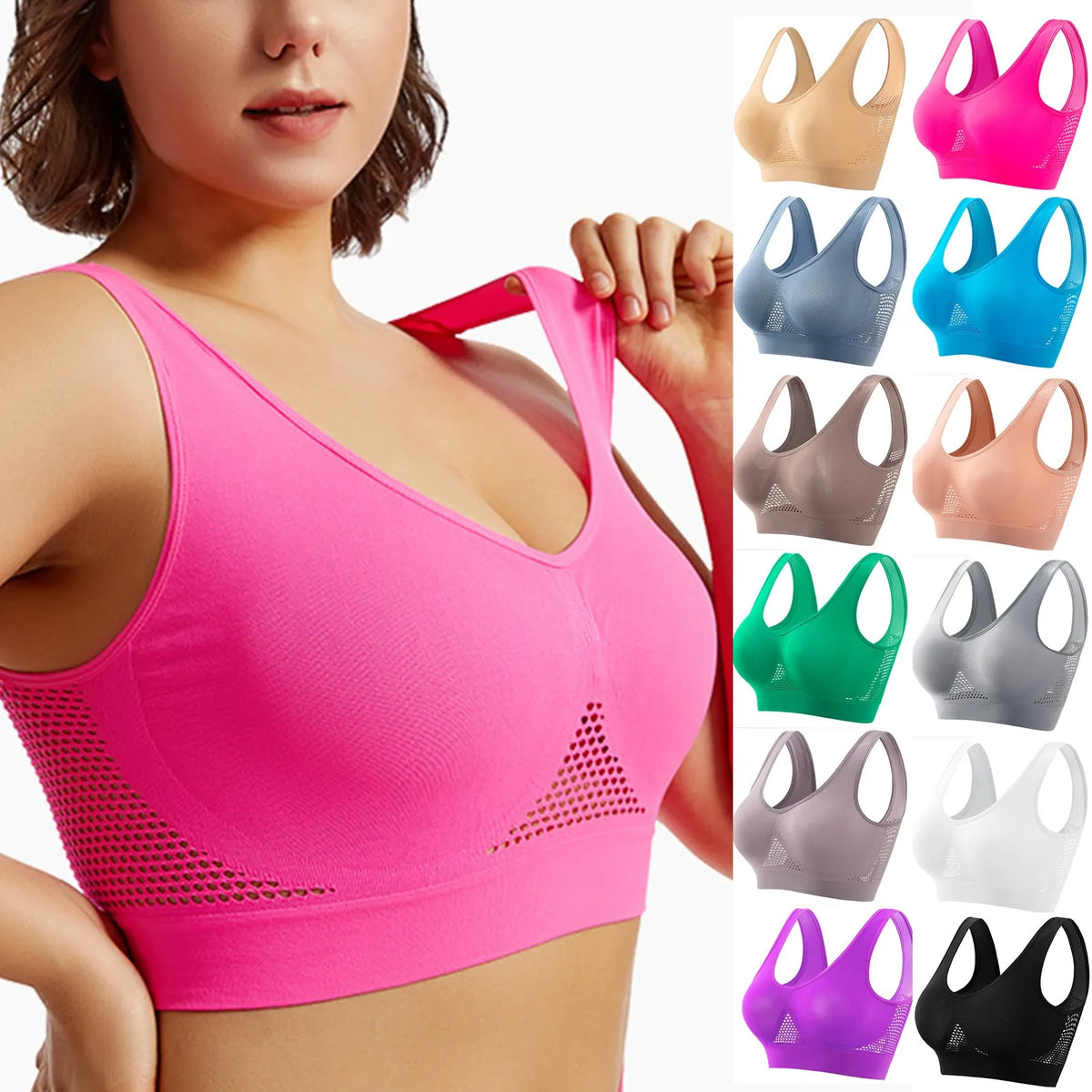 Sujetador Deportivo Antirrebote – Espalda Favorecedora para Running y Fitness