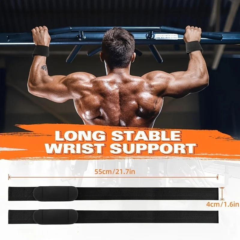 Correas de Muñeca para Levantamiento de Pesas – Agarre Extra para Gimnasio y Entrenamiento de Fuerza