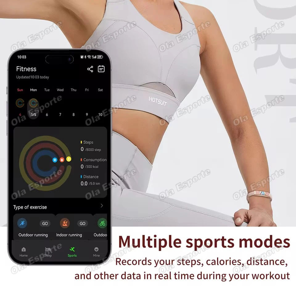 Pulsera Inteligente con Monitor de Ritmo Cardíaco – Resistente al Agua
