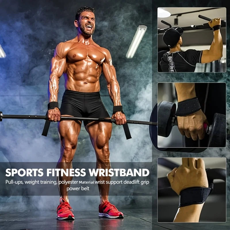 Correas de Muñeca para Levantamiento de Pesas – Agarre Extra para Gimnasio y Entrenamiento de Fuerza