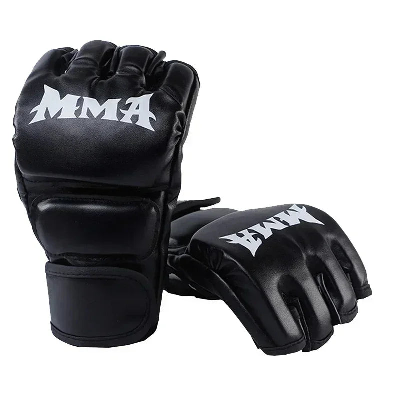 Guantes de Boxeo Profesionales de Medio Dedo – Entrenamiento UFC Sanda Saco de Boxeo