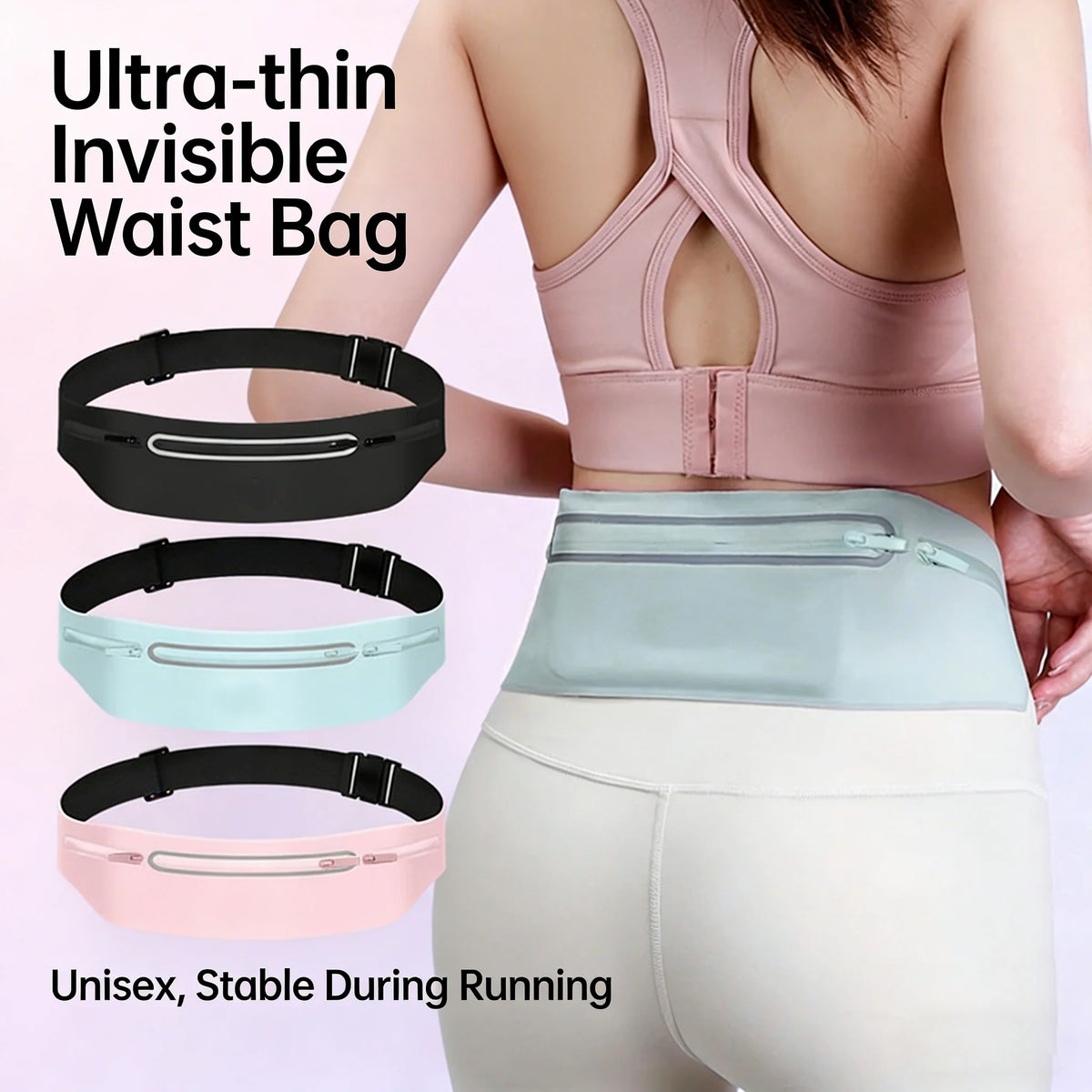 Cinturón de Running Impermeable – Bolsillo Seguro