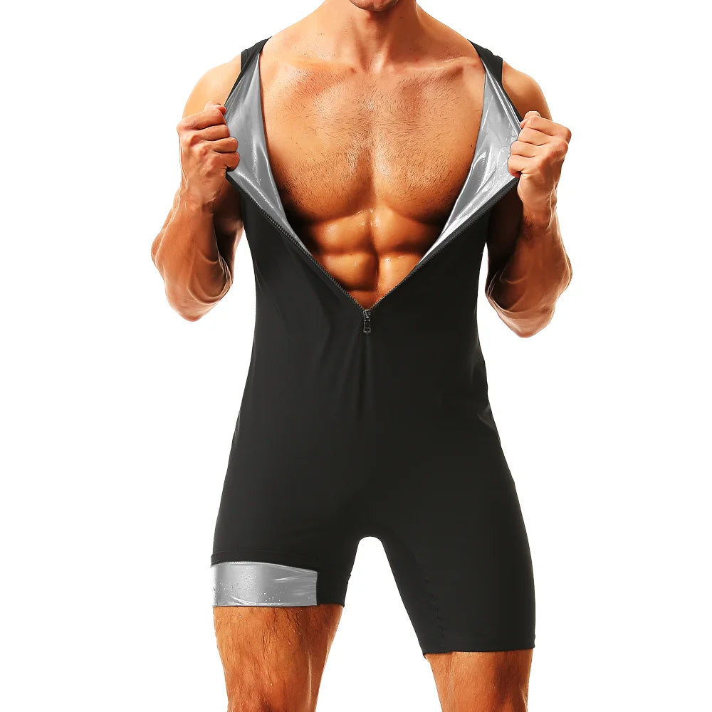 Mono Sauna para Hombre – Traje Sudoración para Gimnasio y Quema de Grasa