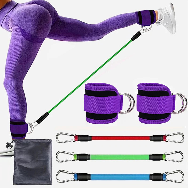 Set Bandas Elásticas con Tobilleras – Gimnasio en Casa