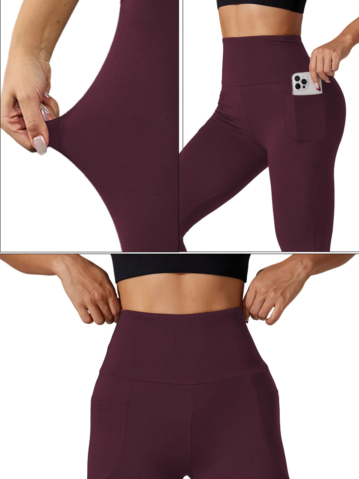 Leggings Suaves para Mujer con Bolsillos – Control de Abdomen para Yoga y Uso Diario