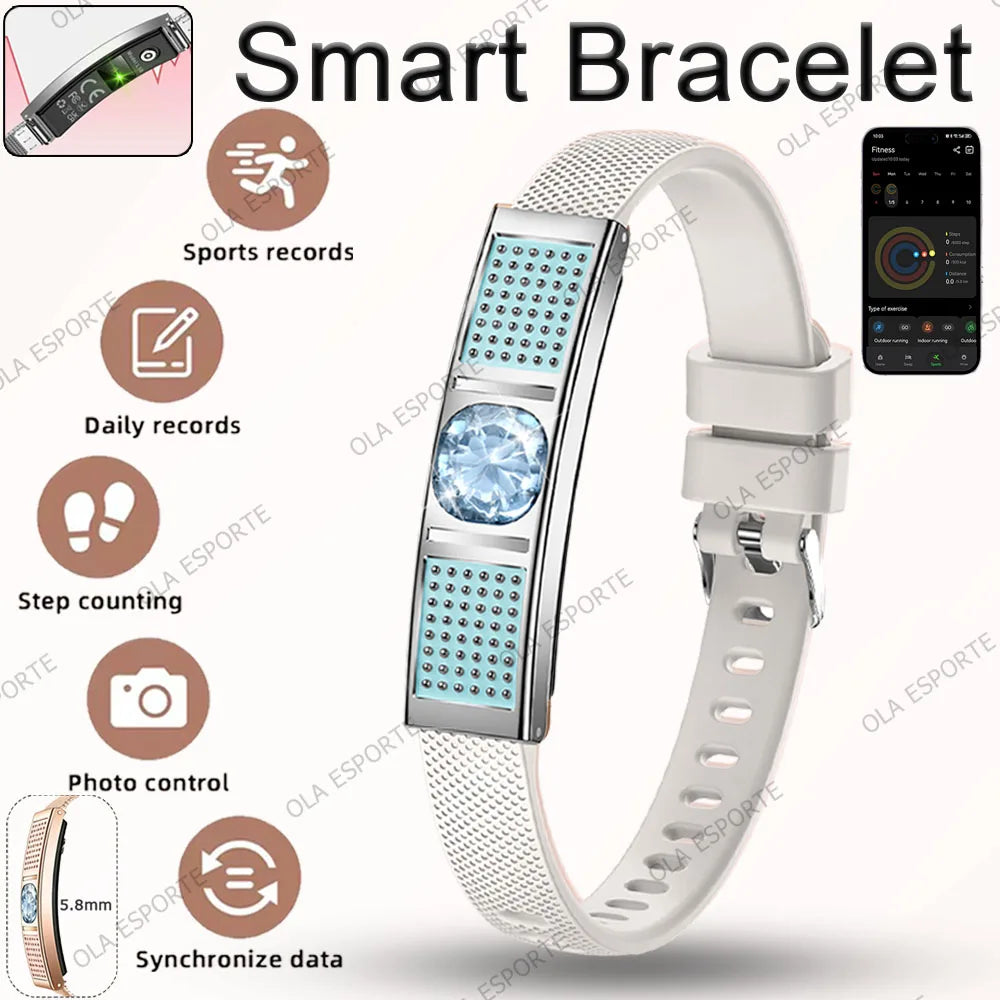 Pulsera Inteligente con Monitor de Ritmo Cardíaco – Resistente al Agua