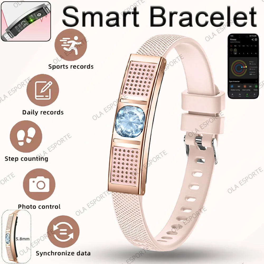 Pulsera Inteligente con Monitor de Ritmo Cardíaco – Resistente al Agua