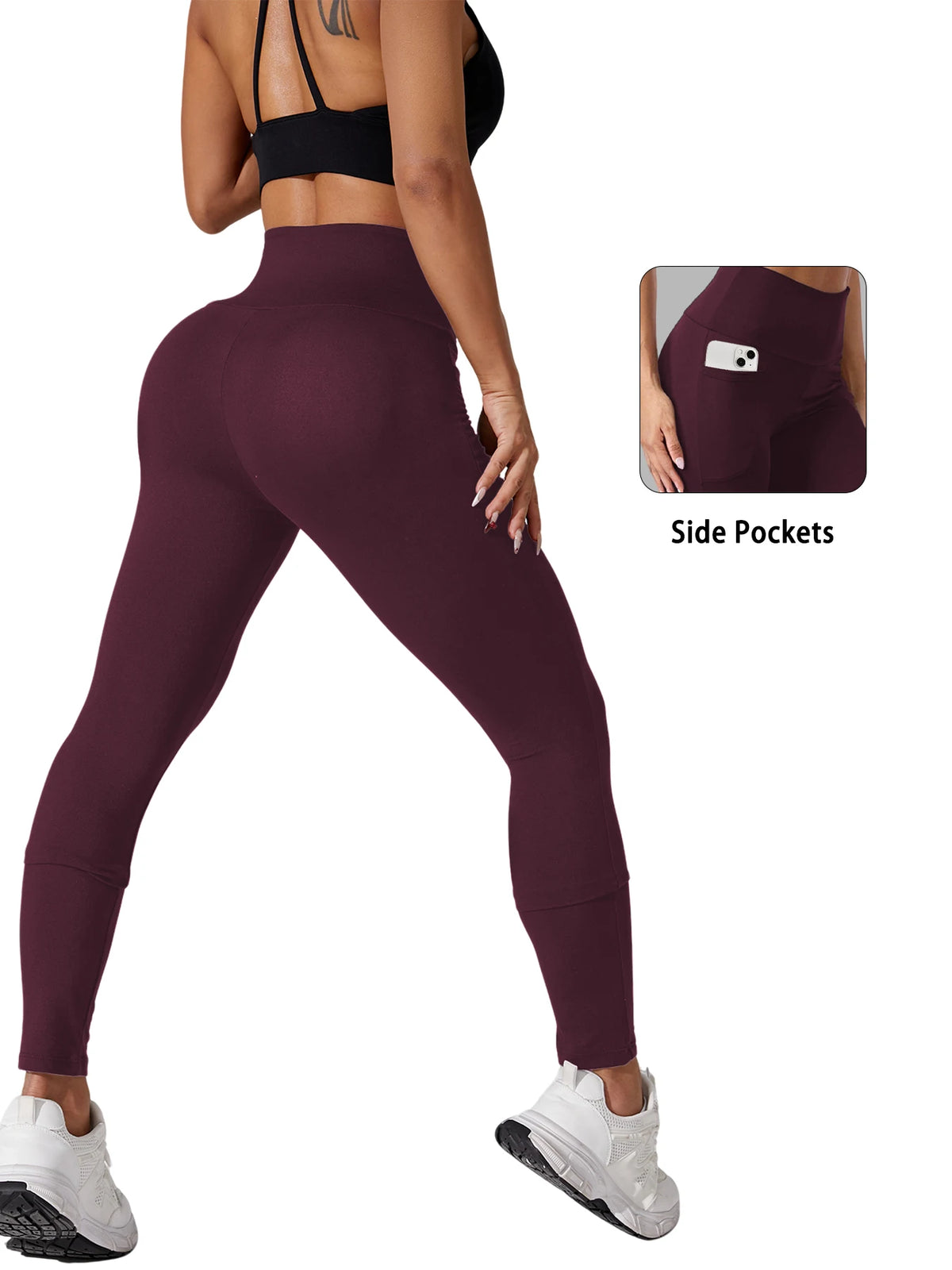 Leggings Suaves para Mujer con Bolsillos – Control de Abdomen para Yoga y Uso Diario