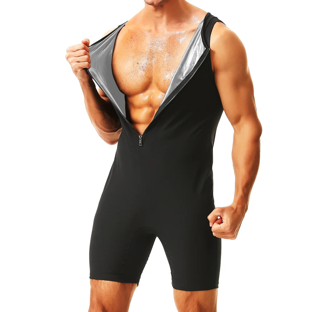 Mono Sauna para Hombre – Traje Sudoración para Gimnasio y Quema de Grasa
