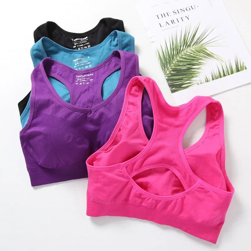 Sujetador deportivo de mujer con efecto push-up, top de fitness transpirable para correr