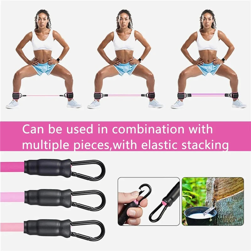 Set Bandas Elásticas con Tobilleras – Gimnasio en Casa