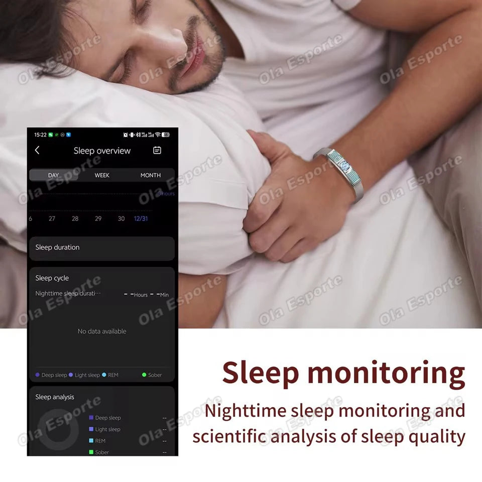 Pulsera Inteligente con Monitor de Ritmo Cardíaco – Resistente al Agua