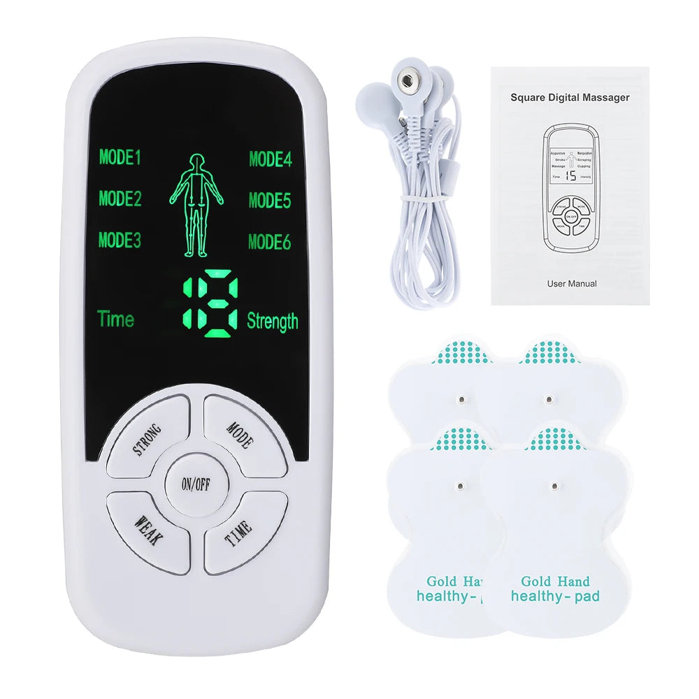 Estimulador Muscular EMS de Pulsos – Masajeador de Espalda y Cuello, Acupuntura y Fisioterapia Digital