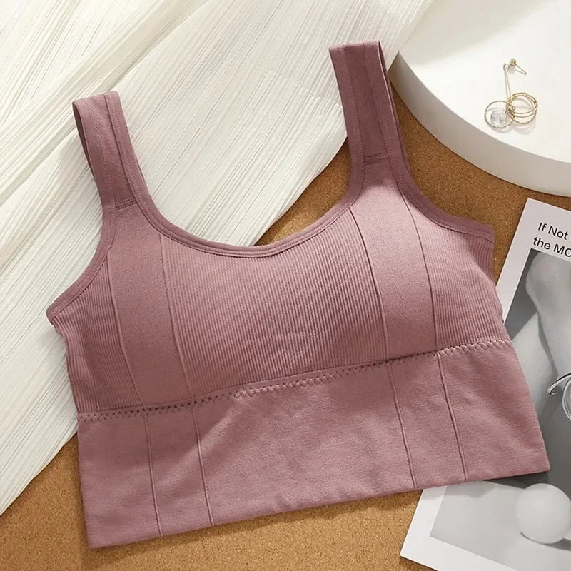 Top Deportivo Transpirable Sin Costuras para Mujer – Sujetador de Yoga y Gimnasio
