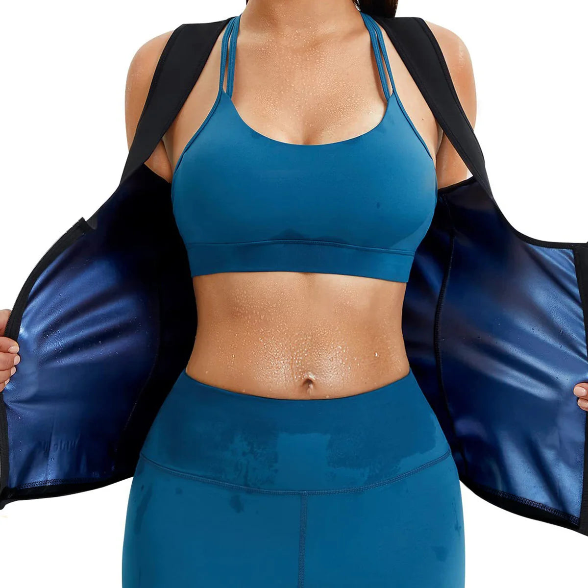 Chaleco Sauna para Mujer – Camiseta Reductora con Compresión para Quemar Grasa